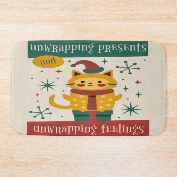 Item preview, Festive Feline Unwrapping Feelings Christmas Design designed and sold by gleefulme.