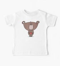 Kawaii cute bear with heart Baby Tee