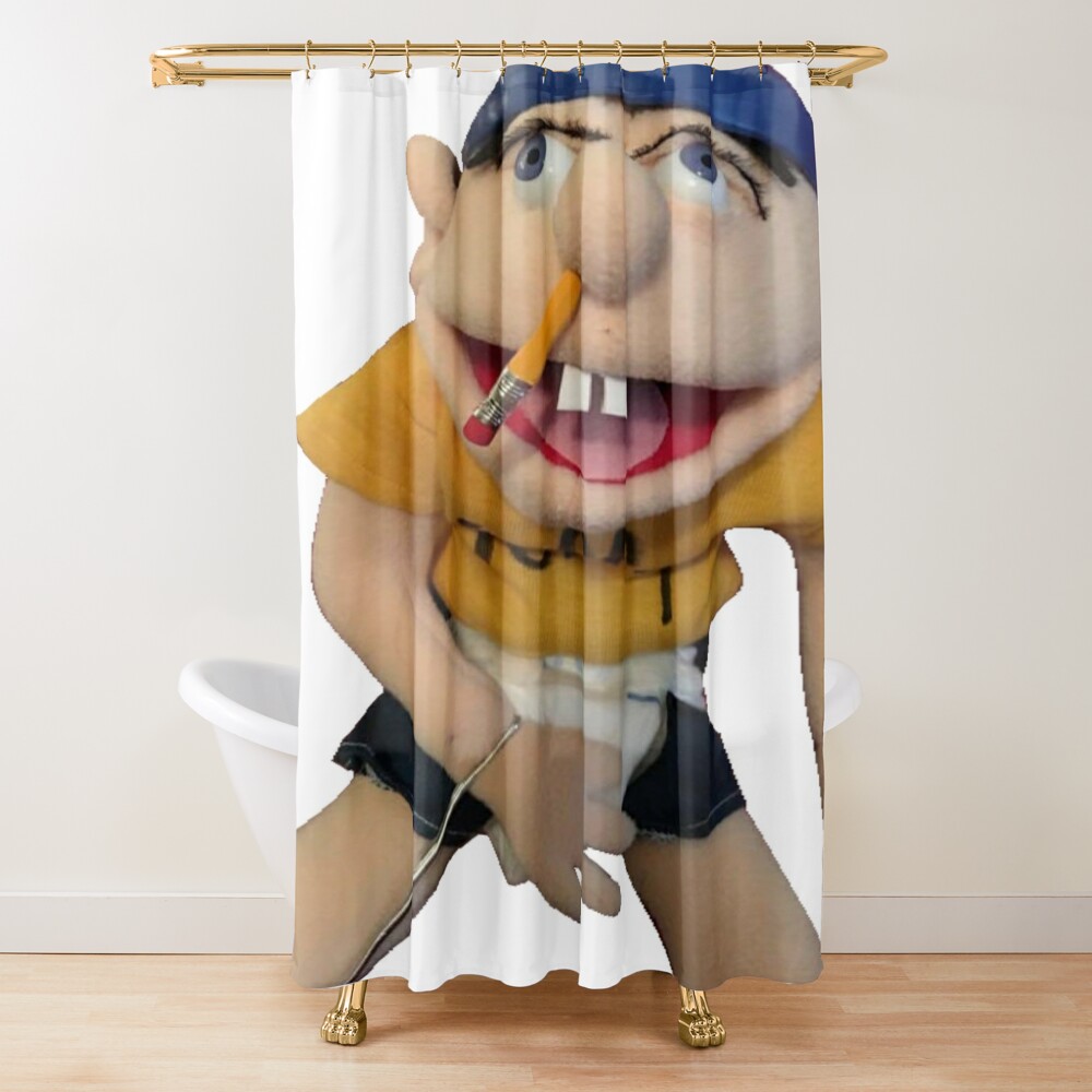Sml Jeffy Shower Curtain By Crazycrazydan Redbubble - jeffy dog roblox