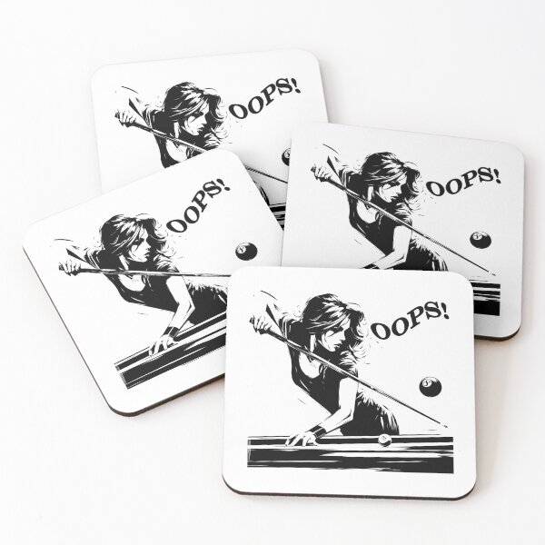 Item preview, Funny Billiard Girl fails - Woman pool player with cue and 8 ball in the air. Perfect for all billiards players and enthusiasts. designed and sold by posterflunz.