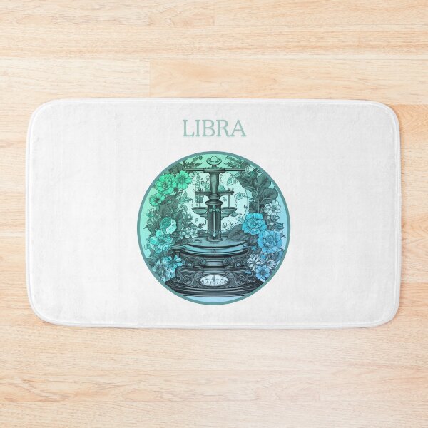Item preview,  Blue Vintage and retro  Libra Zodiac - Horescope/SunSign Theme  on  white background designed and sold by CosmicNook1.