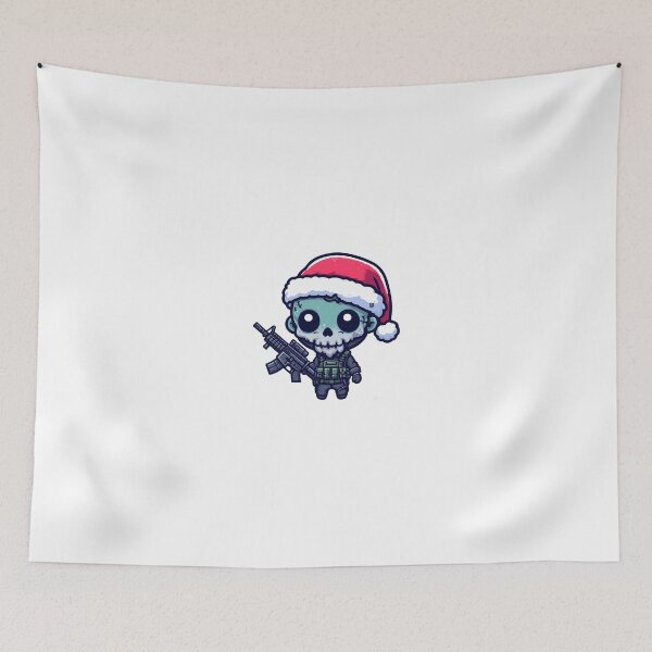 Item preview, Chibi zombie soldier with santa hat designed and sold by Wxjtecki.