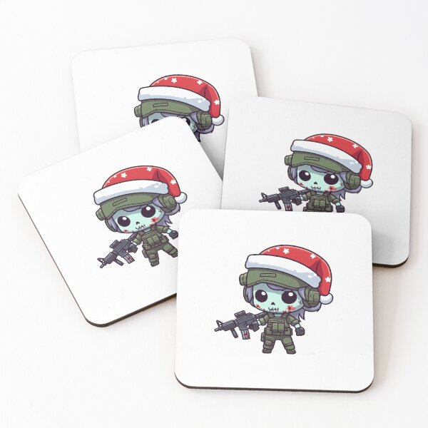 Item preview, Chibi zombie girl soldier with santa hat designed and sold by Wxjtecki.