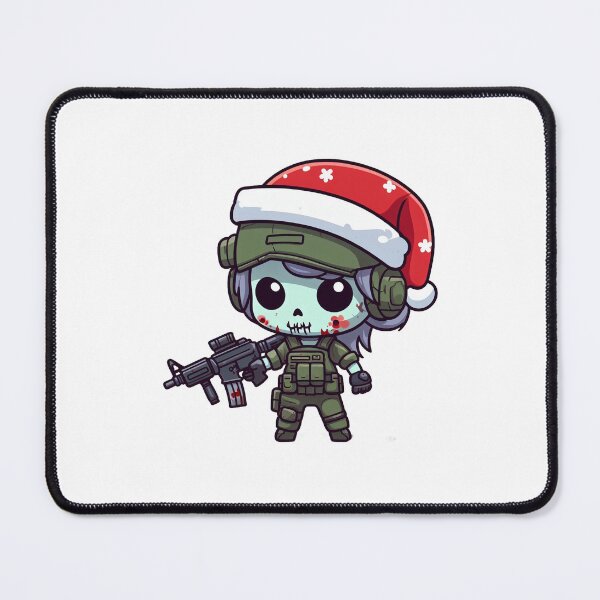 Item preview, Chibi zombie girl soldier with santa hat designed and sold by Wxjtecki.