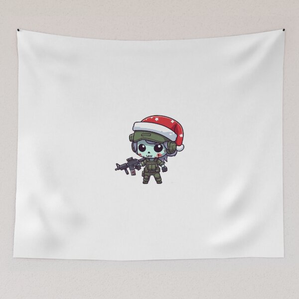 Item preview, Chibi zombie girl soldier with santa hat designed and sold by Wxjtecki.