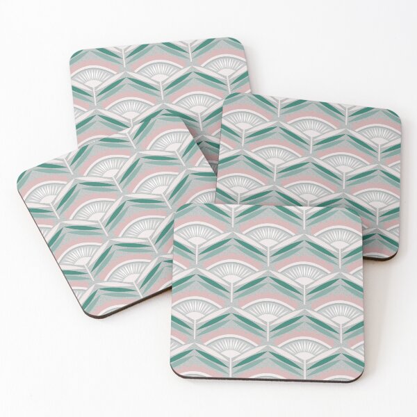 Item preview, Rochelle Flower - Green + Peach designed and sold by Carina Parry Studios.