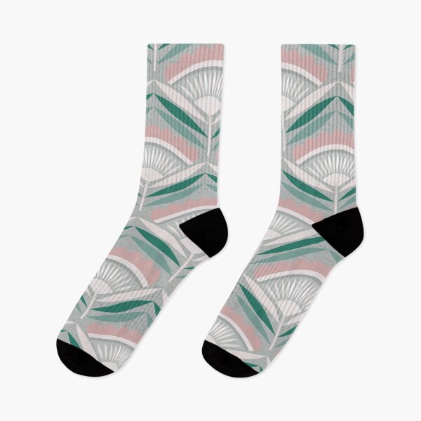 Item preview, Rochelle Flower - Green + Peach designed and sold by Carina Parry Studios.