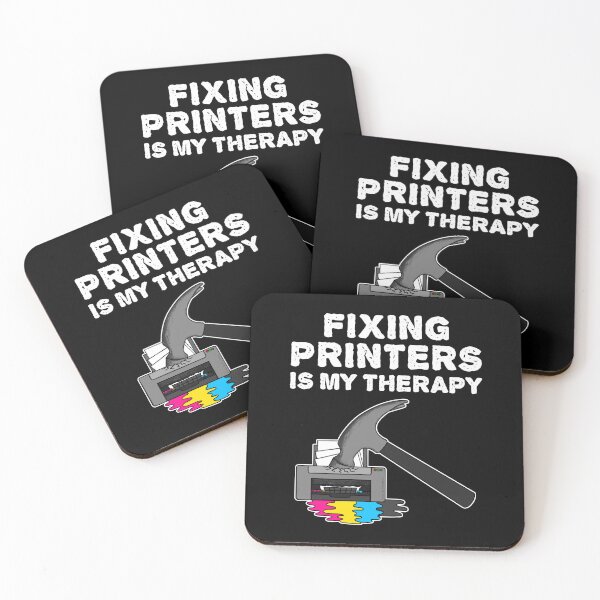 Item preview, Fixing Printers Is My Therapy, Computer Technician Funny designed and sold by doodlerob.