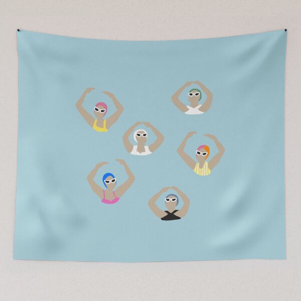 Item preview, Vintage Artistic Swimmers Pattern designed and sold by pink-cowboy.