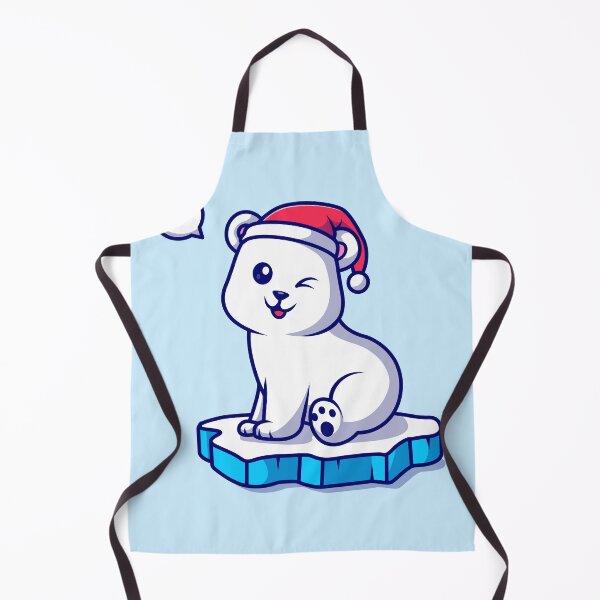 Item preview, Cute Polar Bear Sitting on Ice Cartoon Vector Icon Illustration" designed and sold by hjian8219.