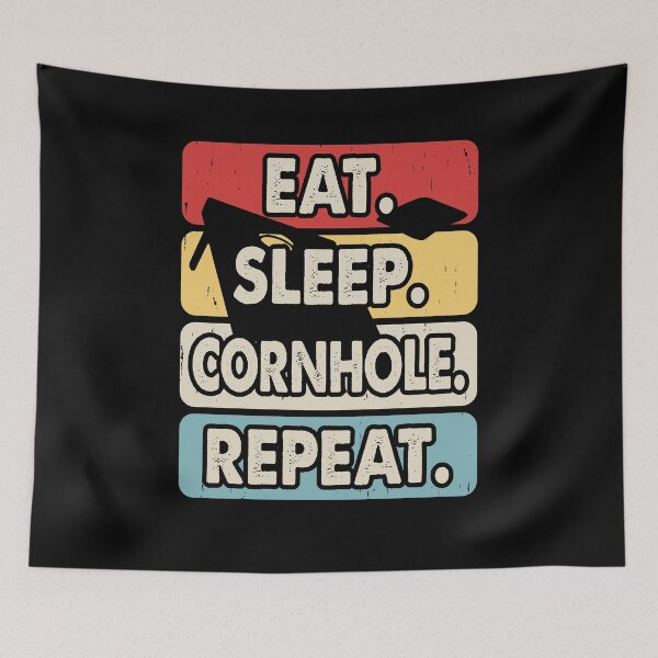 Item preview, Vintage Eat Sleep Cornhole Repeat, Cornhole Player, Dummy Boards, Sack Toss Game designed and sold by behindthefacts.