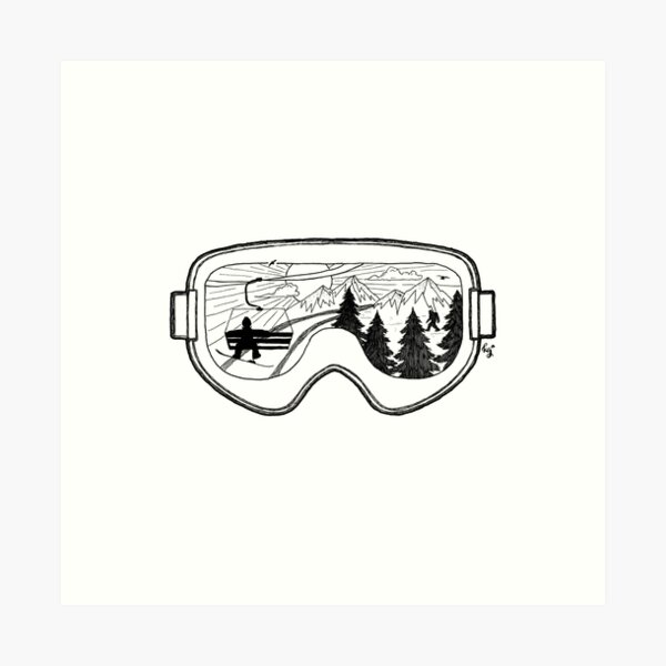Snow Lift , Exit Left Art Print