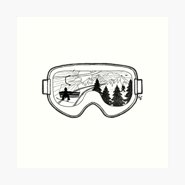 Snow Lift , Exit Left Art Print