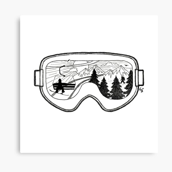 Snow Lift , Exit Left Canvas Print