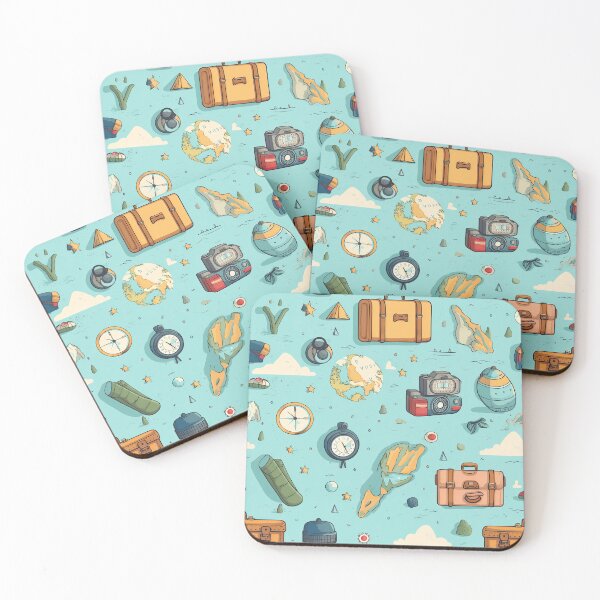 Item preview, Wanderlust Odyssey: Travel-Inspired Seamless Pattern designed and sold by aiartbay.