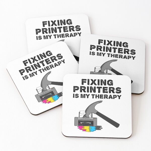 Item preview, Fixing Printers Is My Therapy, Computer Technician Funny designed and sold by doodlerob.