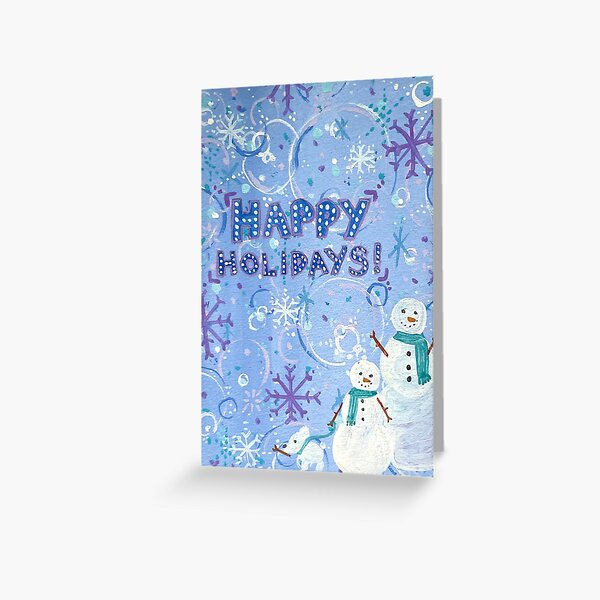 Item preview, Happy Holidays (Snowmen) 2023 designed and sold by KatarinaEva.