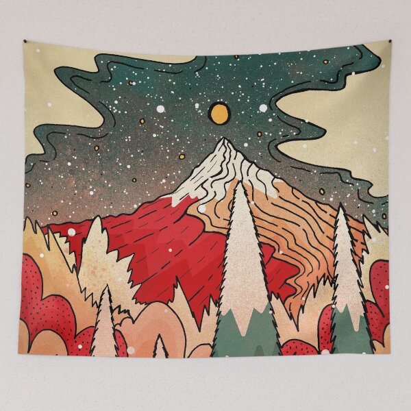 Item preview, A festive snow peak designed and sold by Swadeillustrations.