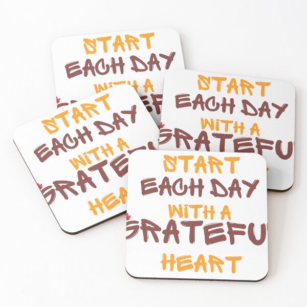 Item preview, start each day with a grateful heart funny t-shirt ,thanksgiving t-shirts designed and sold by Inkspire House.