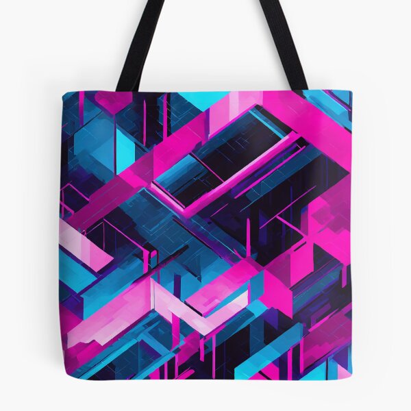 Item preview, Blue Pink Black Synthwave Pattern designed and sold by Blue-Banana.