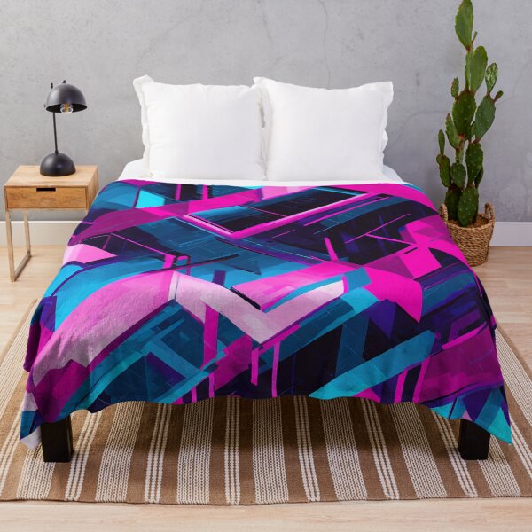 Item preview, Blue Pink Black Synthwave Pattern designed and sold by Blue-Banana.