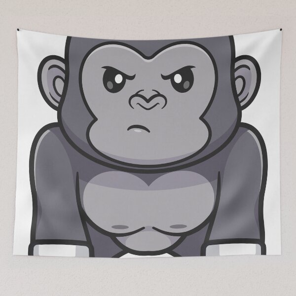 Item preview, Cute gorilla boxing cartoon designed and sold by sasa-creations.