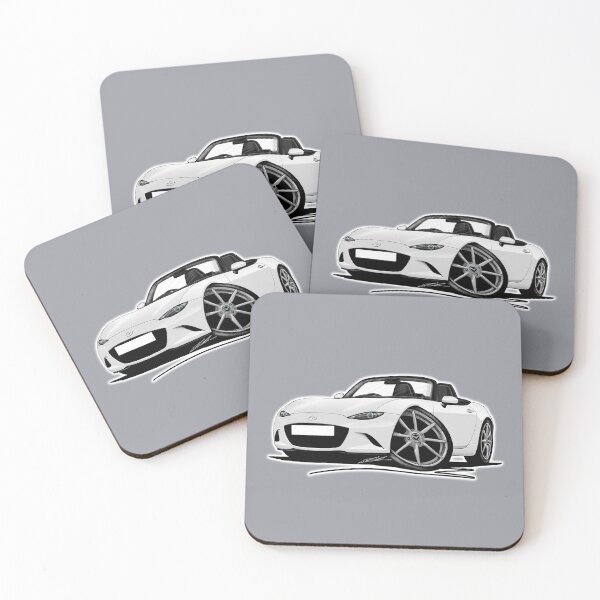 Item preview, Mazda MX5 (Mk4) White designed and sold by Yeomans Cartoons.