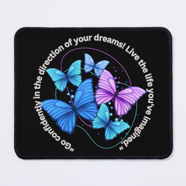 Item preview, Follow Your Dreams Blue and Purple Flying Butterflies designed and sold by Quote Gallery.