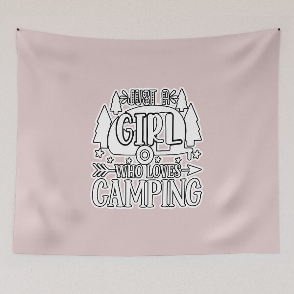 Item preview, Just a Girl Who Loves Camping designed and sold by creativerooney.