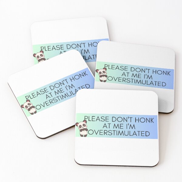 Item preview, Please Don't Honk at Me I'm Overstimulated Funny Bumper Cute Panda designed and sold by General-Corner.