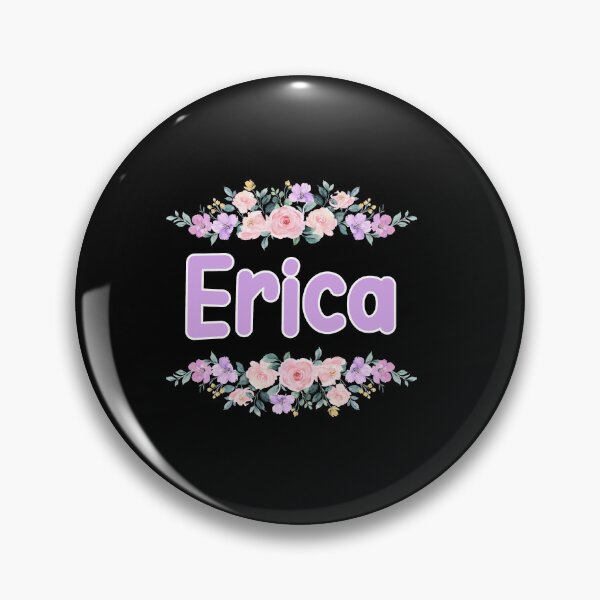 Item preview, Purple Flower Erica Name Label (Black) designed and sold by NormadWorld.