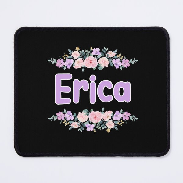 Item preview, Purple Flower Erica Name Label (Black) designed and sold by NormadWorld.