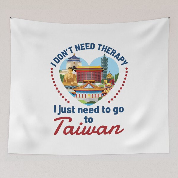 Aperçu de l'œuvre Je n'ai pas besoin de thérapie, j'ai juste besoin d'aller à Taiwan créée et vendue par jaygo.