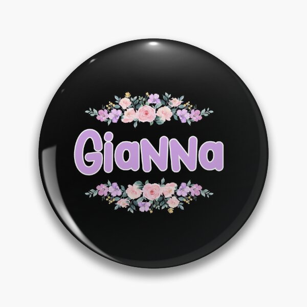 Item preview, Purple Flower Gianna Name Label (Black) designed and sold by NormadWorld.