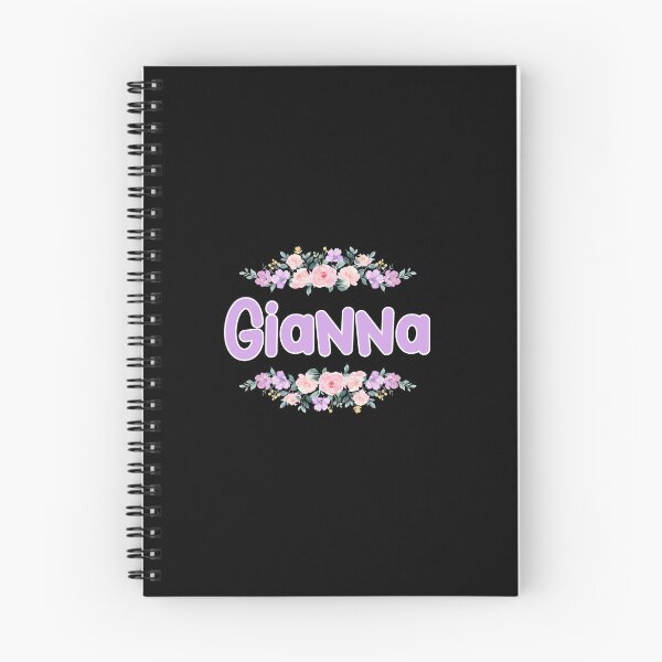 Item preview, Purple Flower Gianna Name Label (Black) designed and sold by NormadWorld.