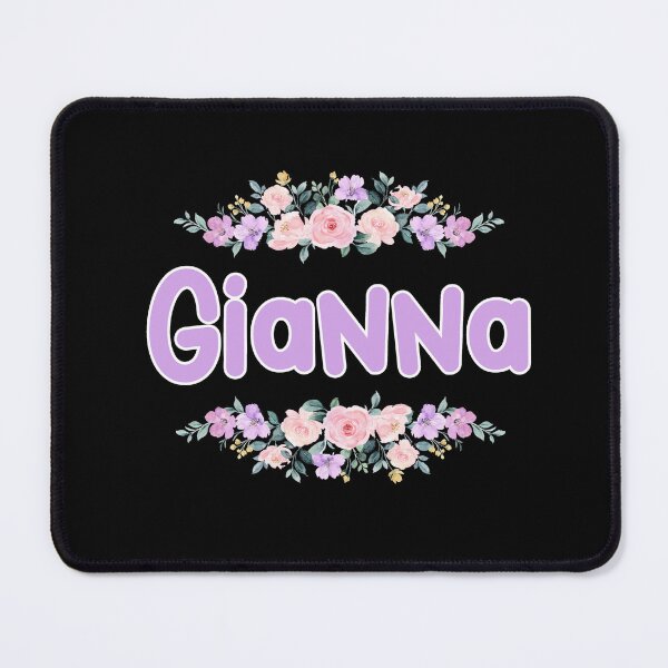 Item preview, Purple Flower Gianna Name Label (Black) designed and sold by NormadWorld.
