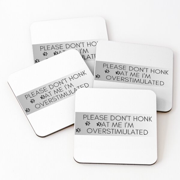Item preview, Please Don't Honk at Me I'm Overstimulated Funny Bumper Animal designed and sold by General-Corner.