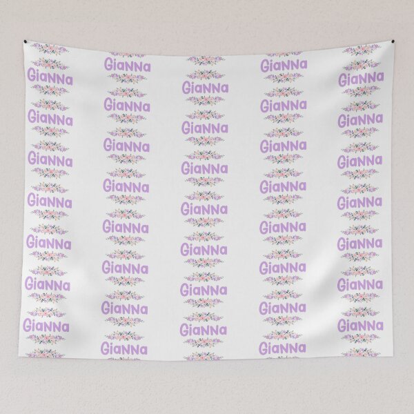 Item preview, Purple Flower Gianna Name Label designed and sold by NormadWorld.