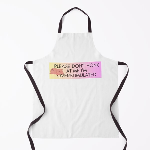 Item preview, Please Don't Honk at Me I'm Overstimulated Funny Bumper Pink Pig designed and sold by General-Corner.