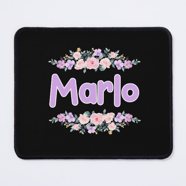 Item preview, Purple Flower Marlo Name Label (Black) designed and sold by NormadWorld.