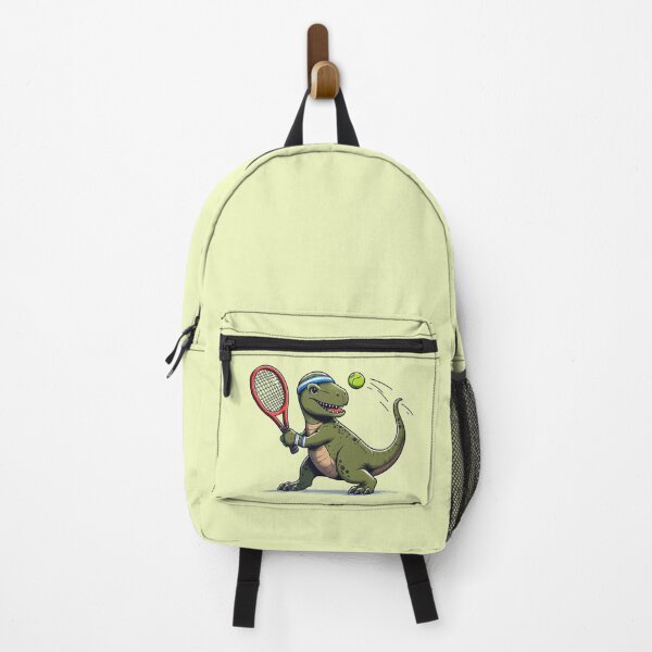 Item preview, Green Dinosaur Playing Tennis designed and sold by Coffee Lifestyle.