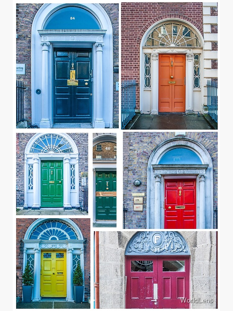 Photo & Art Print Colorful collection of doors in Dublin, Ireland