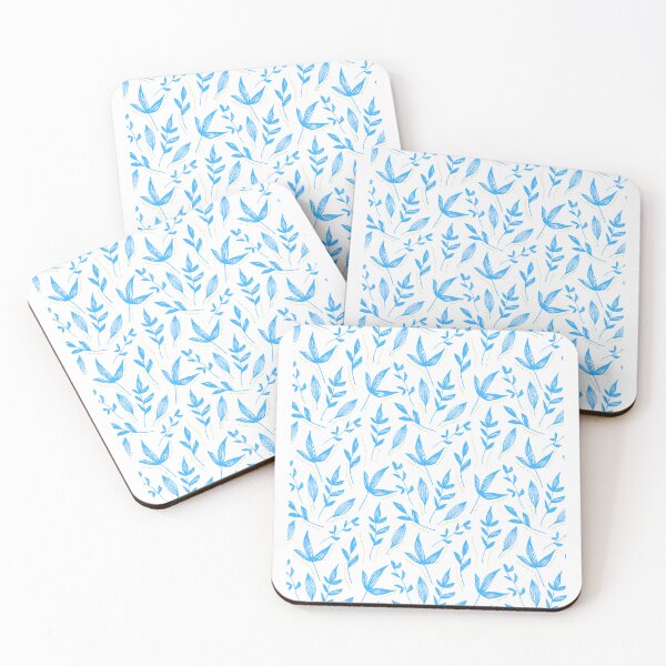 Item preview, Minimalist nature | Blue leaves Pattern  designed and sold by CircinusStore.