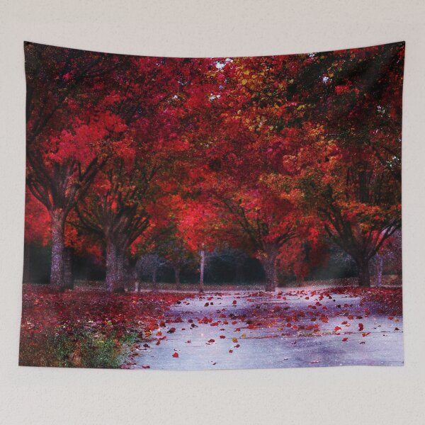 Item preview, Beautiful path in the autumn forest designed and sold by Nunaprettyshop.