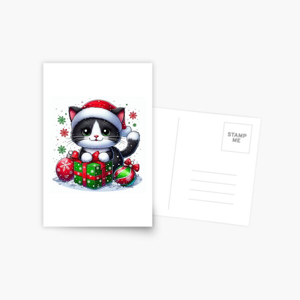 Cute cat christmast Postcard