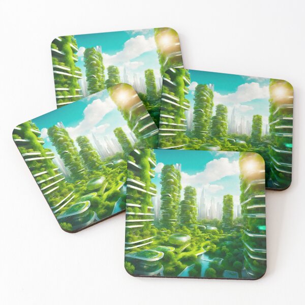 Item preview, Future Green Metropolis designed and sold by Tom-Johnson.