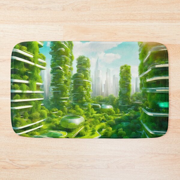 Item preview, Future Green Metropolis designed and sold by Tom-Johnson.