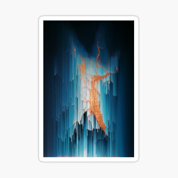 Glitch in the Dark - Abstract Pixel Art Sticker