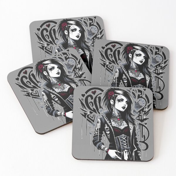 Item preview, Chica gótica Pin up Día de San Valentín gótico designed and sold by Mekone.