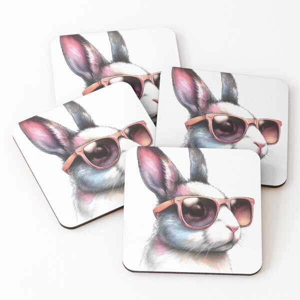 Item preview, A rabbit wearing sunglasses. designed and sold by growing-mom.